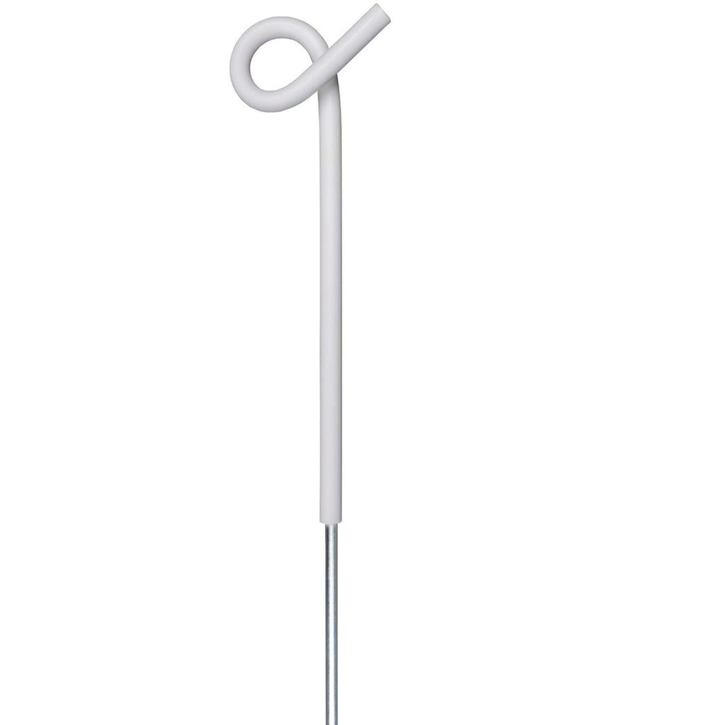 Agradi Power Piquet de Clôture Acier de Ressort avec Boucle 105cm 10 Pièces Blanc