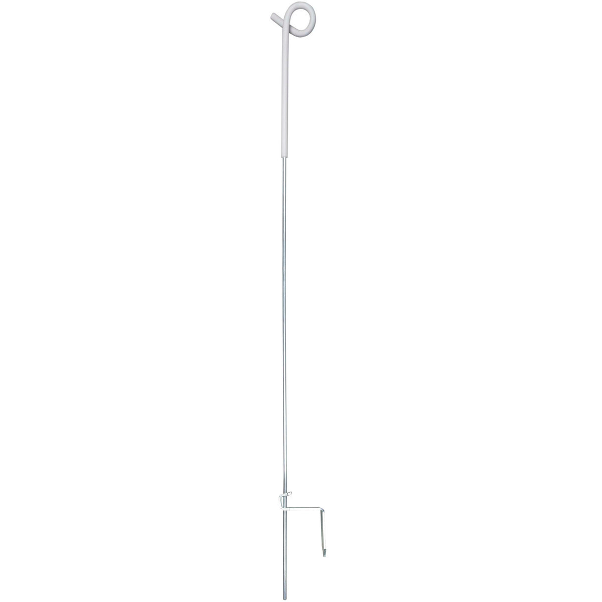 Agradi Power Piquet de Clôture Acier de Ressort avec Boucle 10 Pièces Métal 109cm Blanc