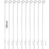 Agradi Power Piquet de Clôture Acier de Ressort avec Boucle 105cm 10 Pièces Blanc