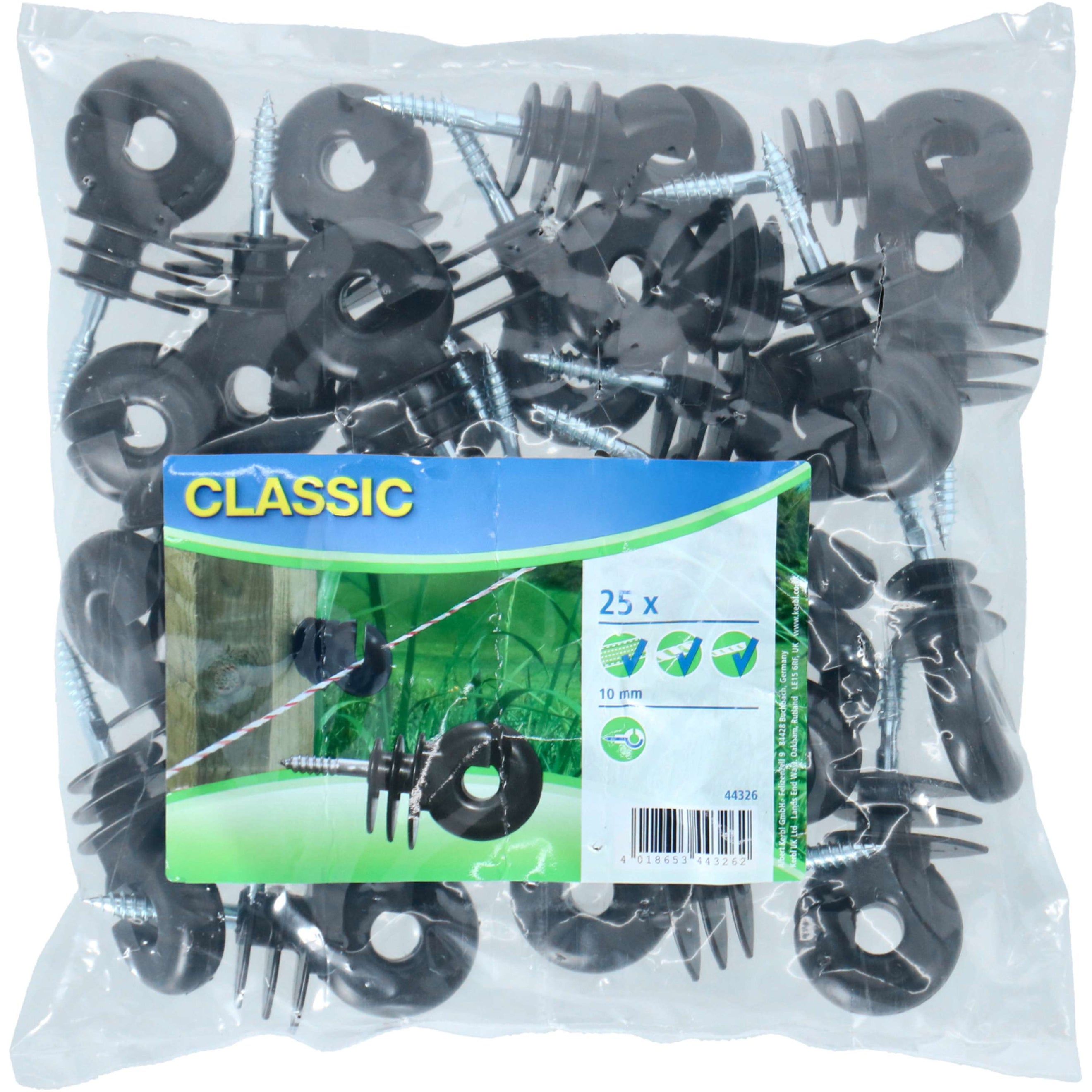 Ako Isolateur Anneau Fer Cœur Grand 25 Pièces Noir