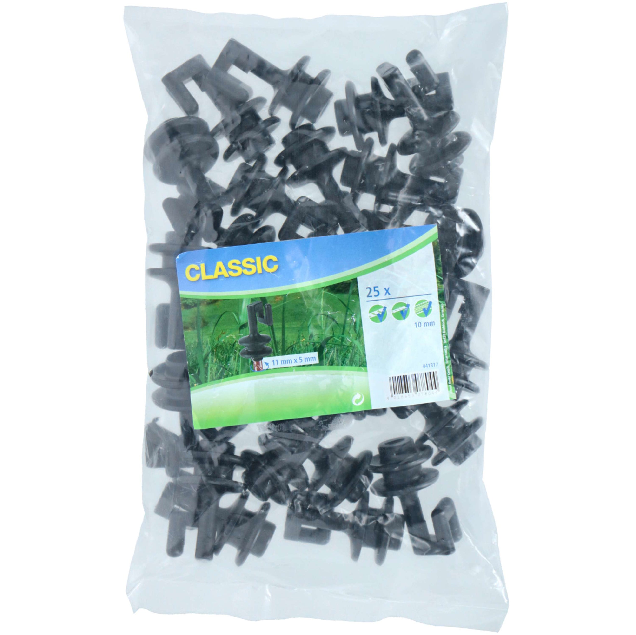 Ako Capuchon d'Isolateur Cordon/Fil d'Acier Poteau Ovale 25 Pièces Noir