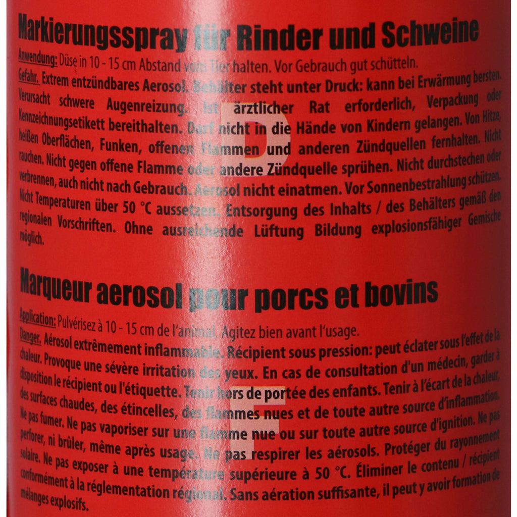 Raidex Spray de marquage Rouge