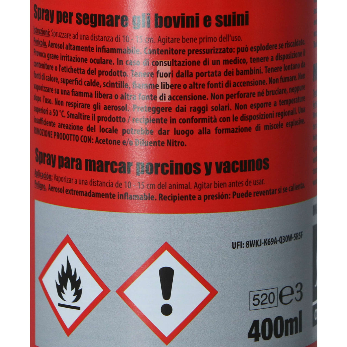 Raidex Spray de marquage Rouge