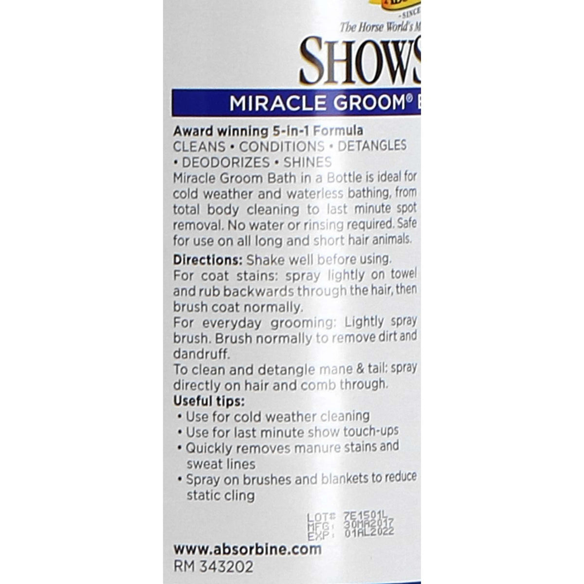 BR Miracle Groom Absorbine 5 en 1