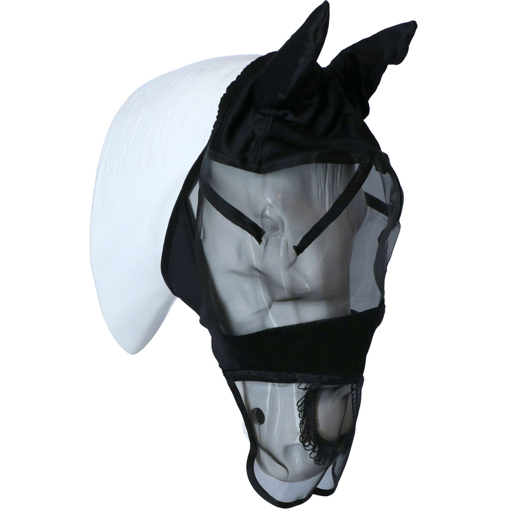 Kerbl Masque anti-mouches avec oreilles et nez Noir