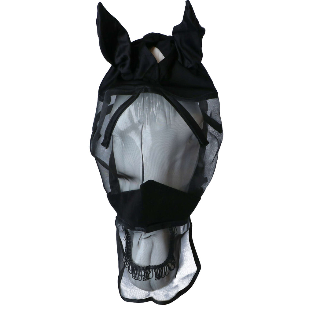 Kerbl Masque anti-mouches avec oreilles et nez Noir