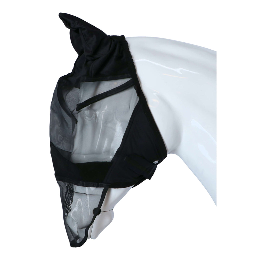 Kerbl Masque anti-mouches avec oreilles et nez Noir