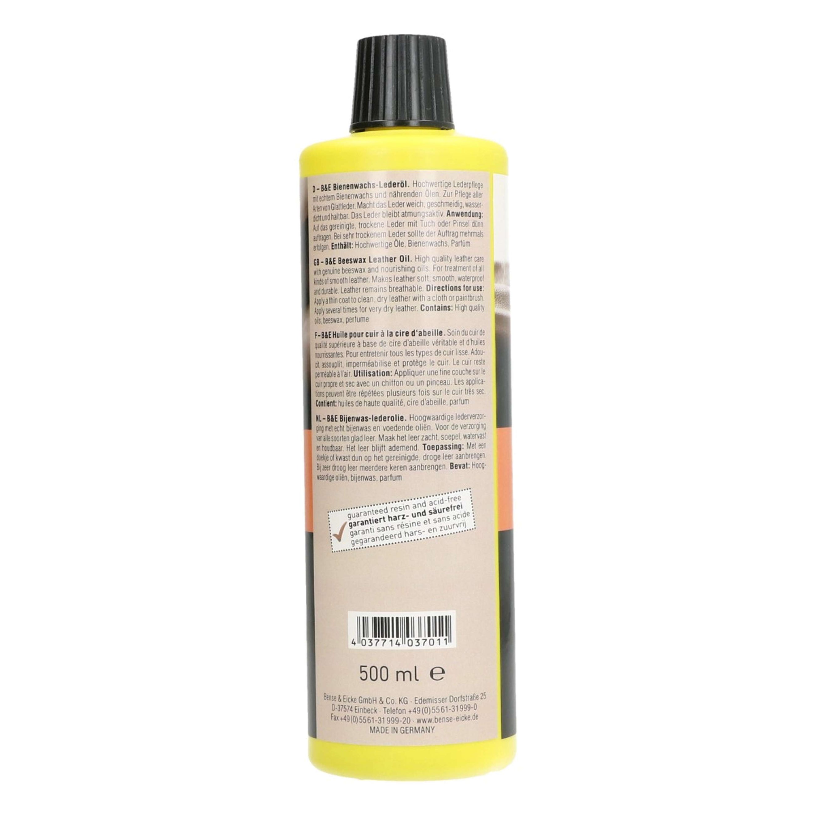 Bense & Eicke Huile pour Cuir avec Cire d'Abeille Bense & Eicke Huile pour Cuir avec Cire d'Abeille