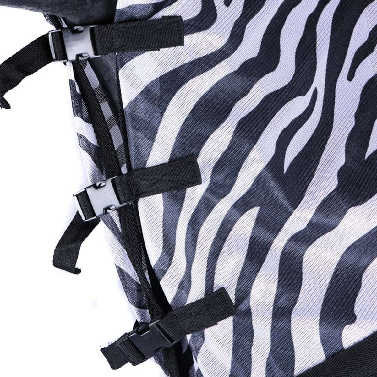 HORKA Couvre-reins Anti-mouches Fixe Cou Zebra