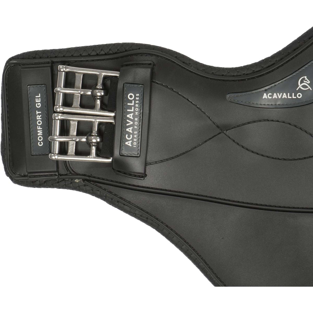 Acavallo Sangle Comfort Gel Court pour Saut Noir