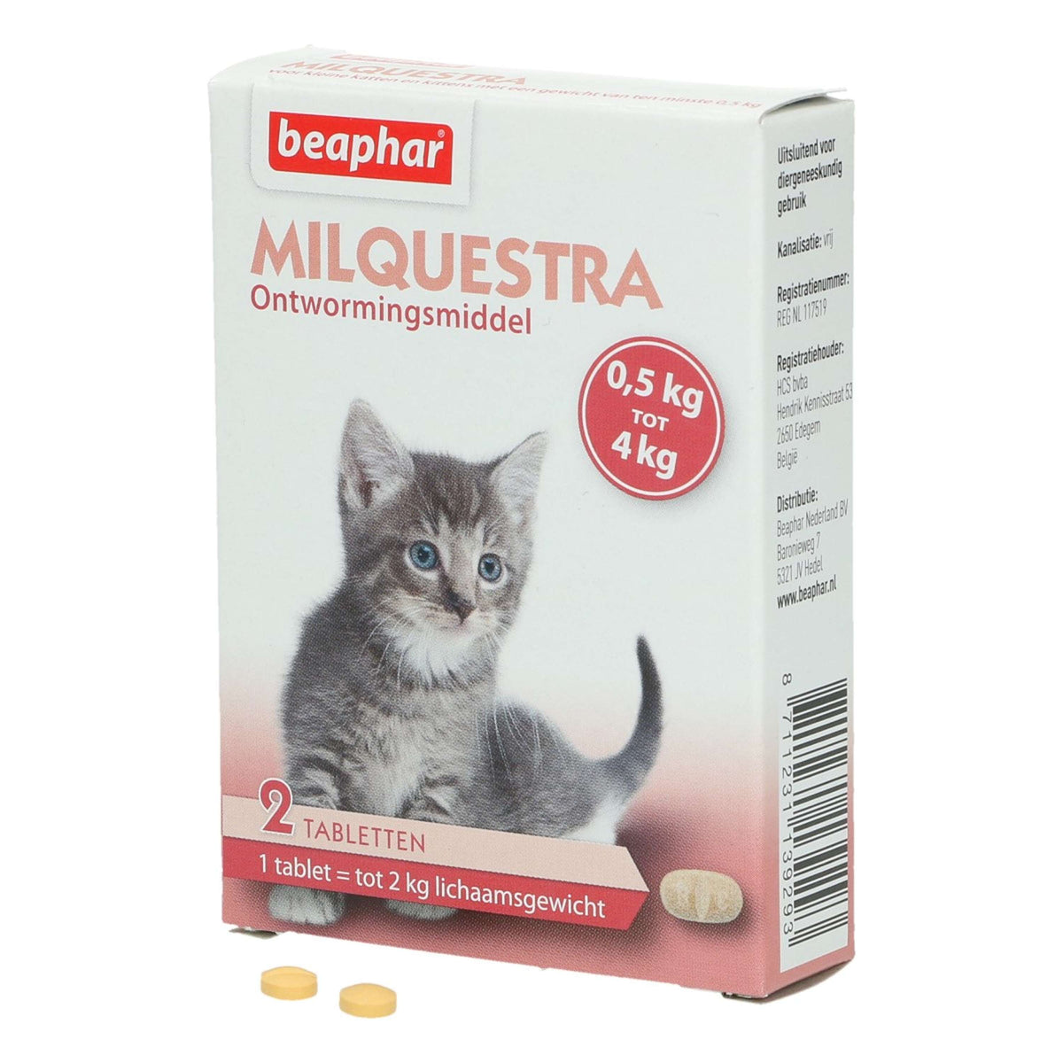 Beaphar Comprimé Vermifuge Milque Piècesra Petit Chat/Chien 0,5-4kg