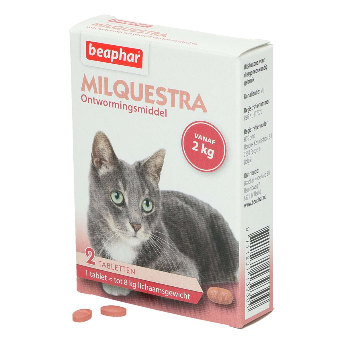 Beaphar Comprimé Vermifuge Milquestra Chat 2-12kg