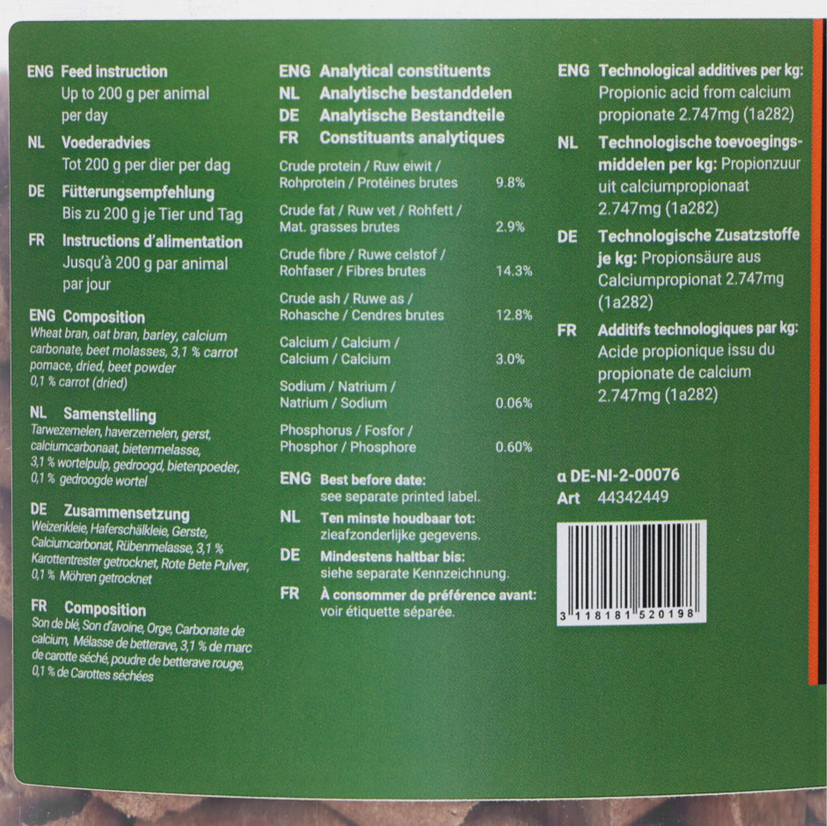 Agradi Horse Croquette de Récompense Carotte