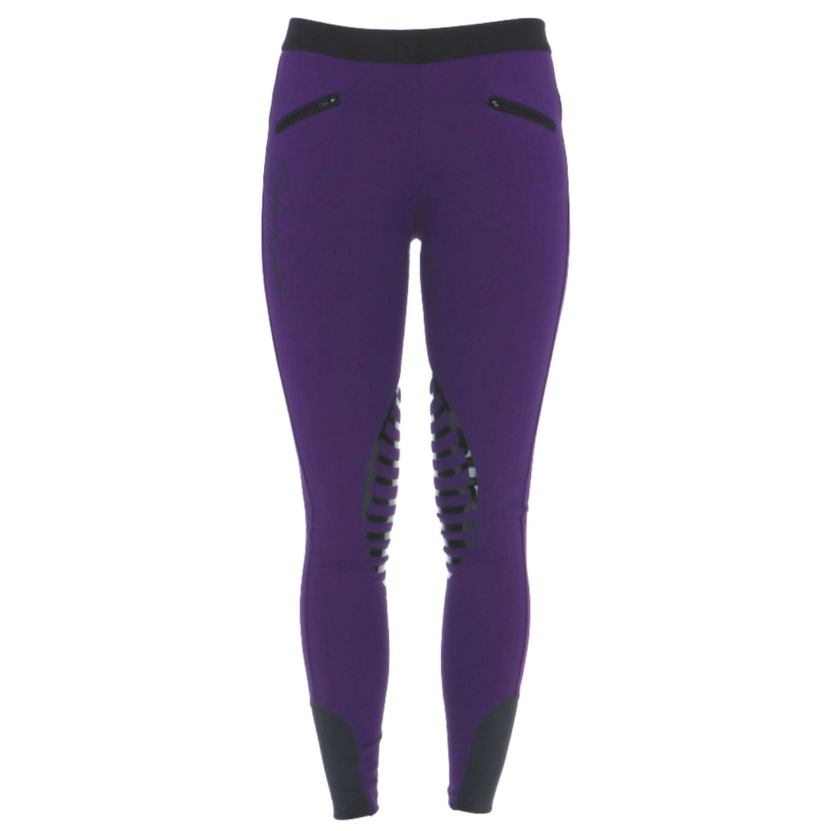 HKM Riding Leggings Starlight Sili. Knee Violet/Noir