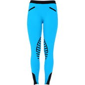 HKM Legging d'Équitation Starlight Femmes Turquoise/noir