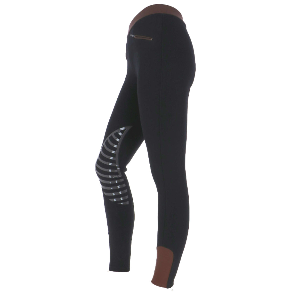 HKM Legging d'Équitation Starlight Femmes Noir/Beige