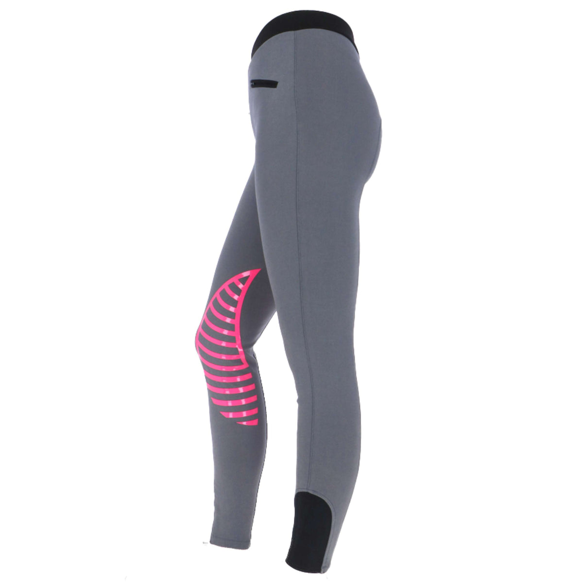 HKM Legging d'Équitation Starlight Femmes Gris clair/Rose