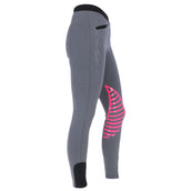 HKM Legging d'Équitation Starlight Femmes Gris clair/Rose