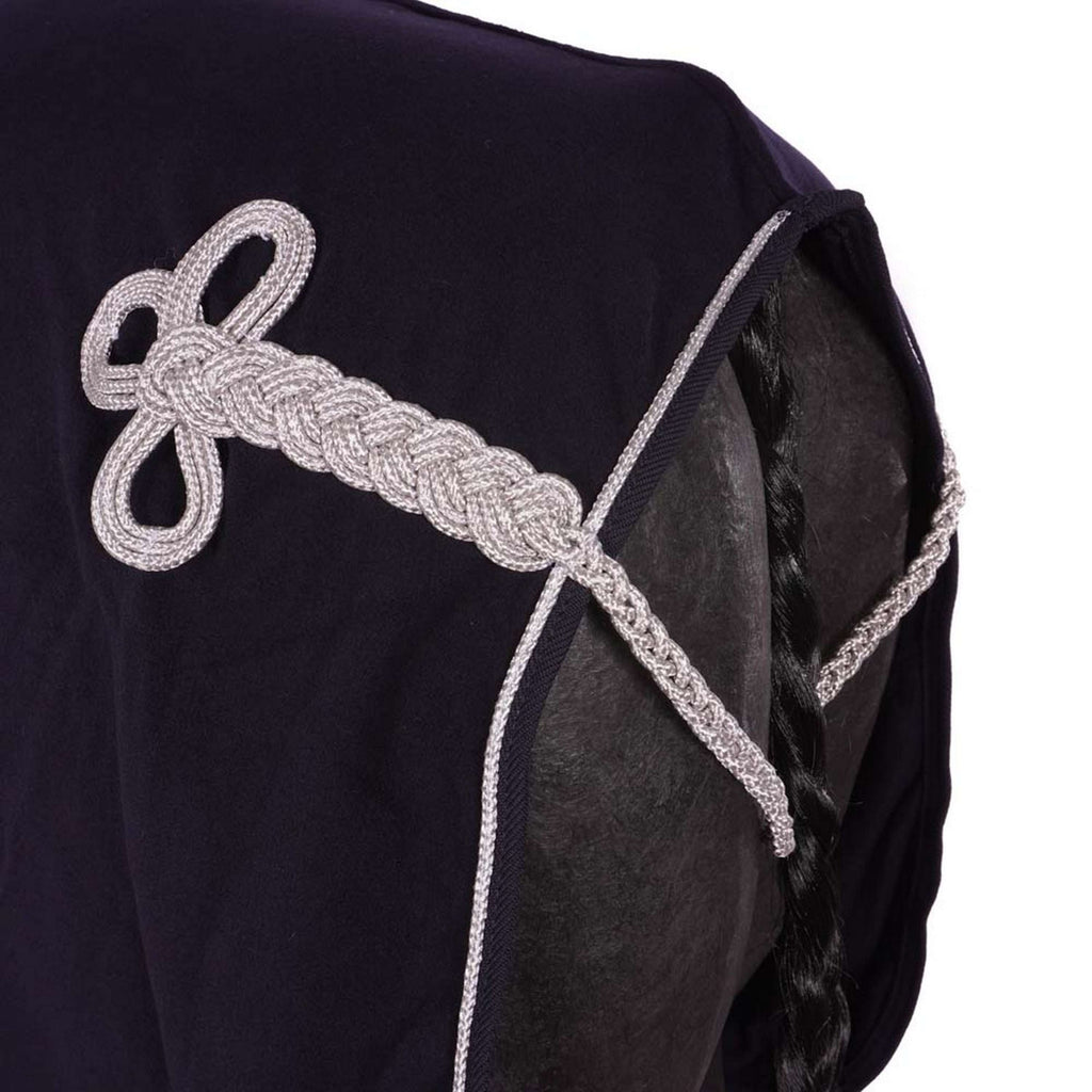 HKM Couverture Polaire avec Col Bleu Foncé