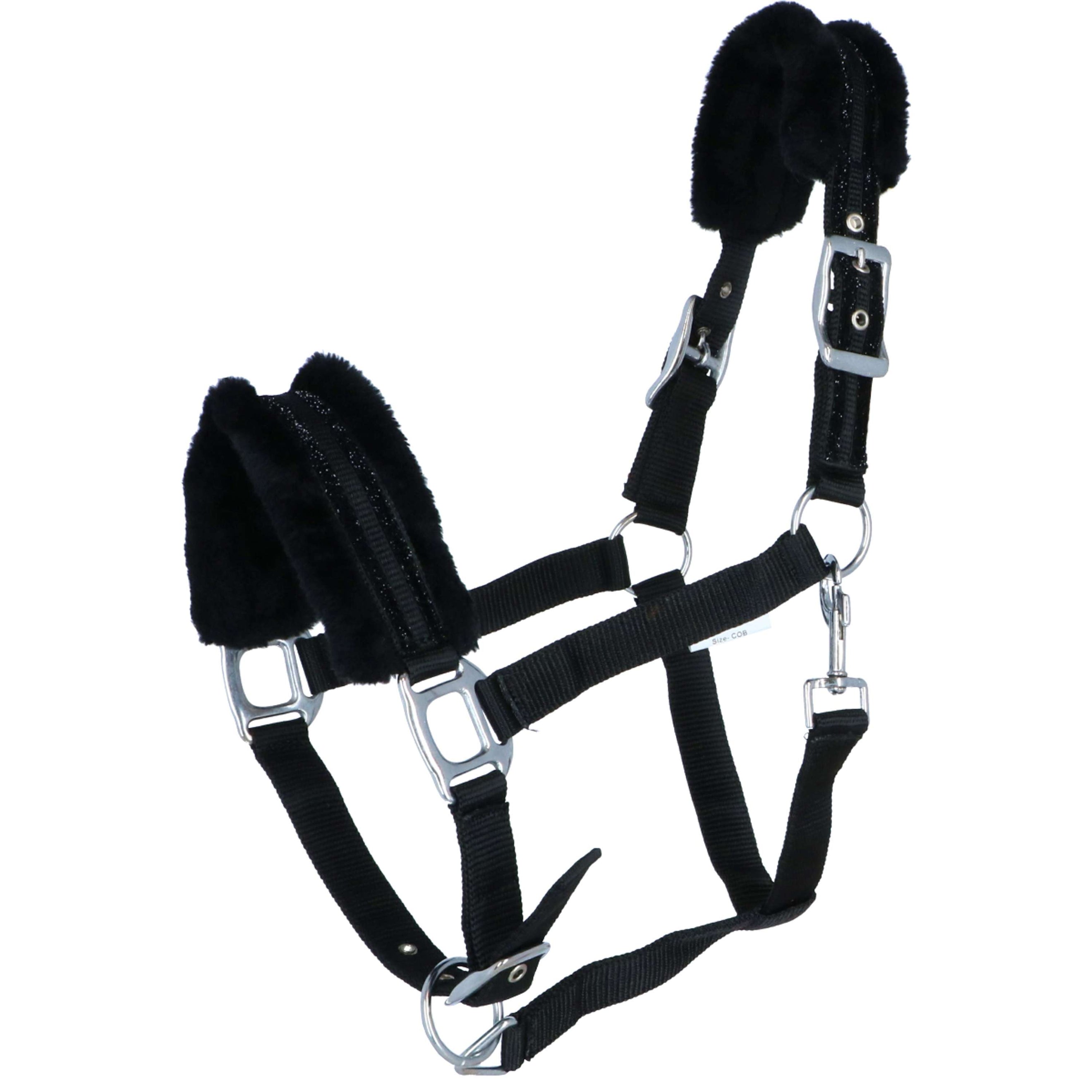 HKM Licol Glitter Nylon Doublure Polarfleece Noir