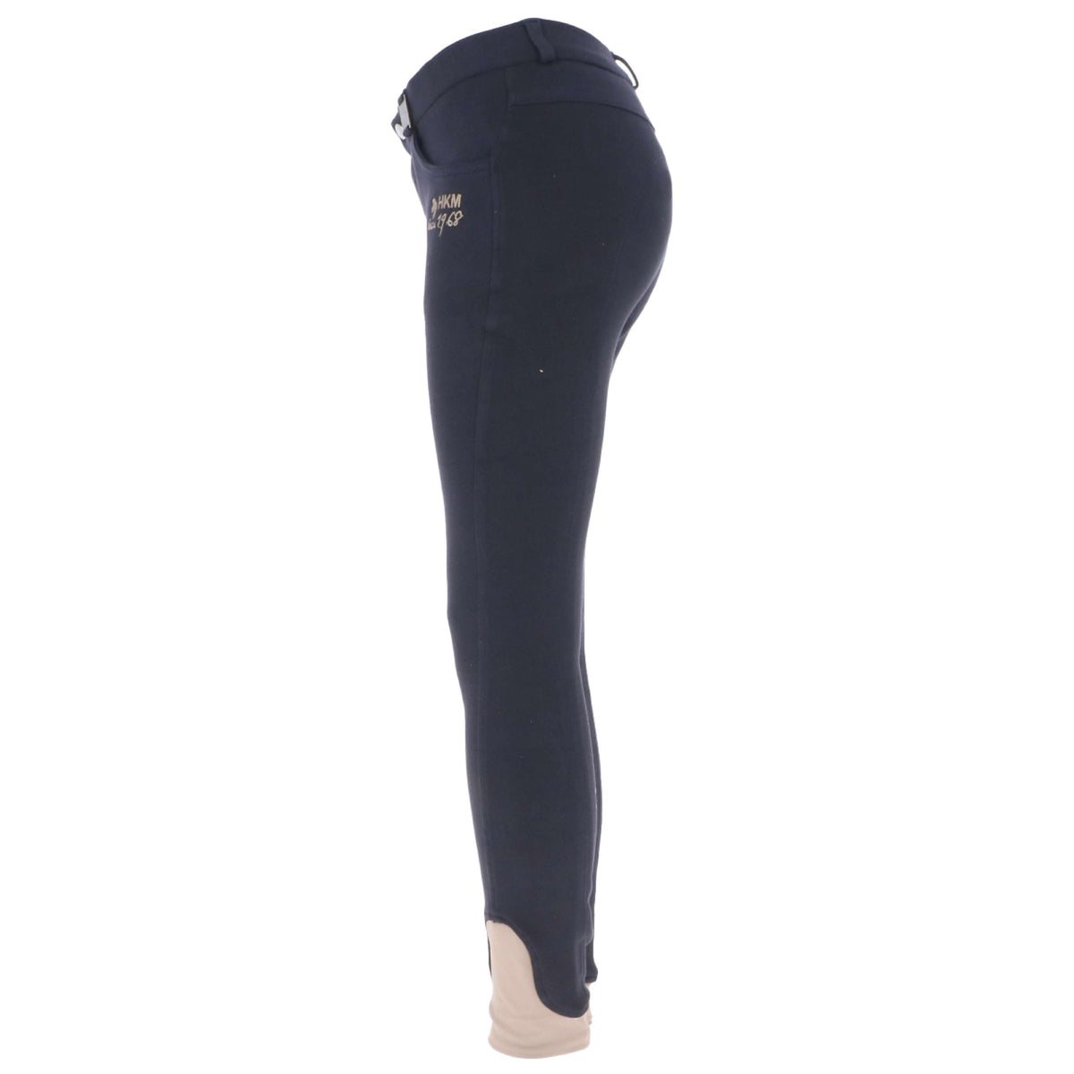 HKM Pantalon d'Équitation Kids Easy Silicon Genouillères Bleu Foncé