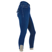 HKM Pantalon d'Équitation Pasadena Silicone Fond de Peau Jeans bleu