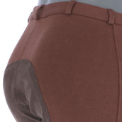 HKM Pantalon d'Équitation Penny Easy 3/4 Fond de peau Marron foncé/Marron foncé