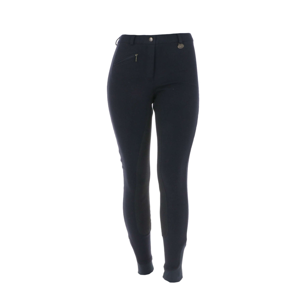 HKM Pantalon d'Équitation Penny Easy 3/4 Fond de peau Noir/Noir