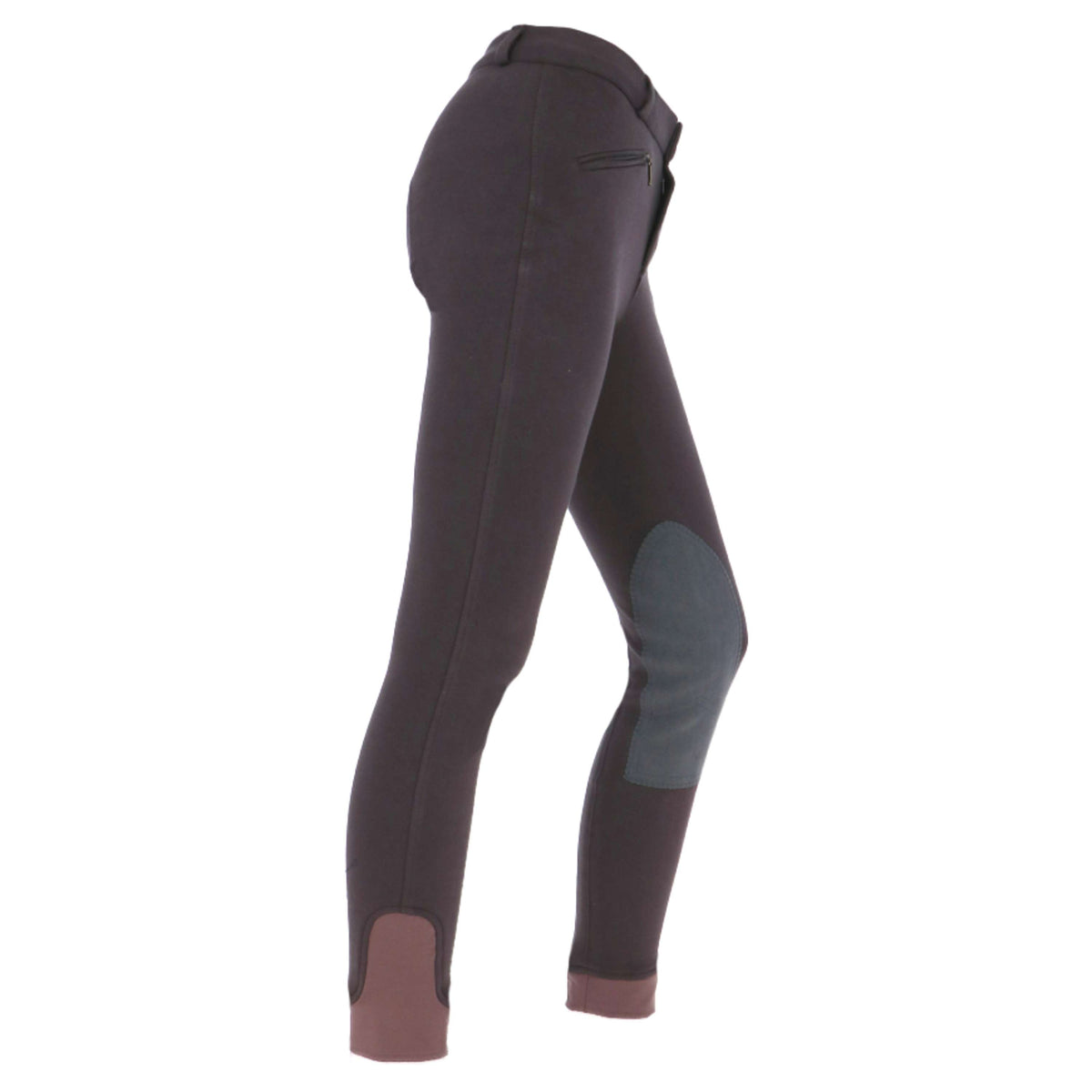 HKM Pantalon d'Équitation Penny Easy Sofline Genouillère Gris foncé