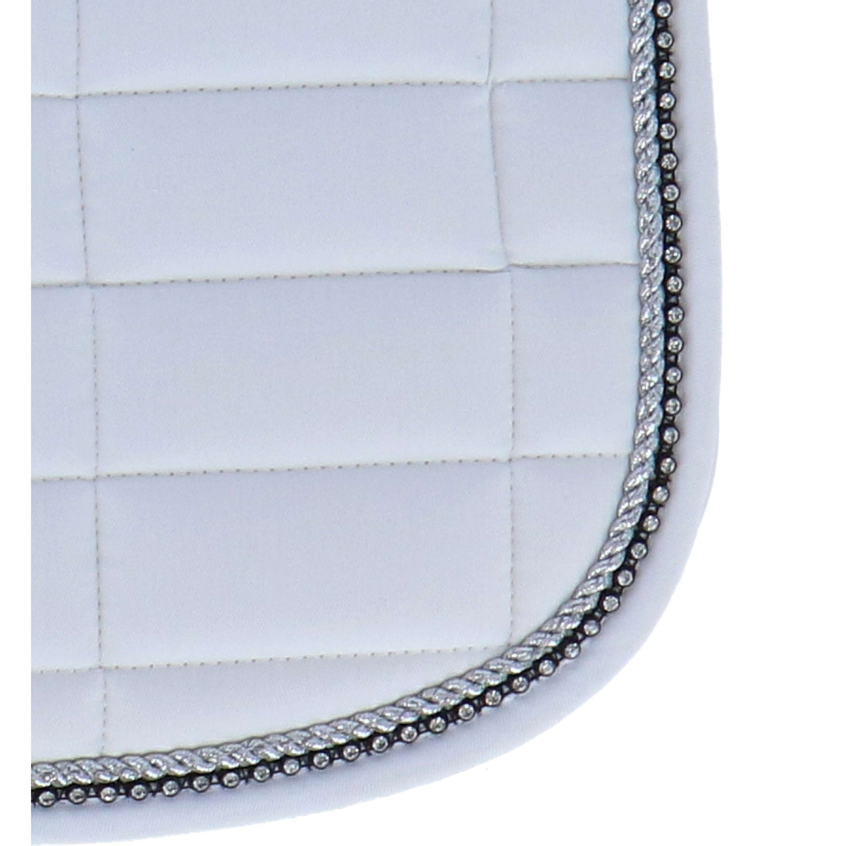 BR Tapis de Selle Glamour Chic Dressage Blanc