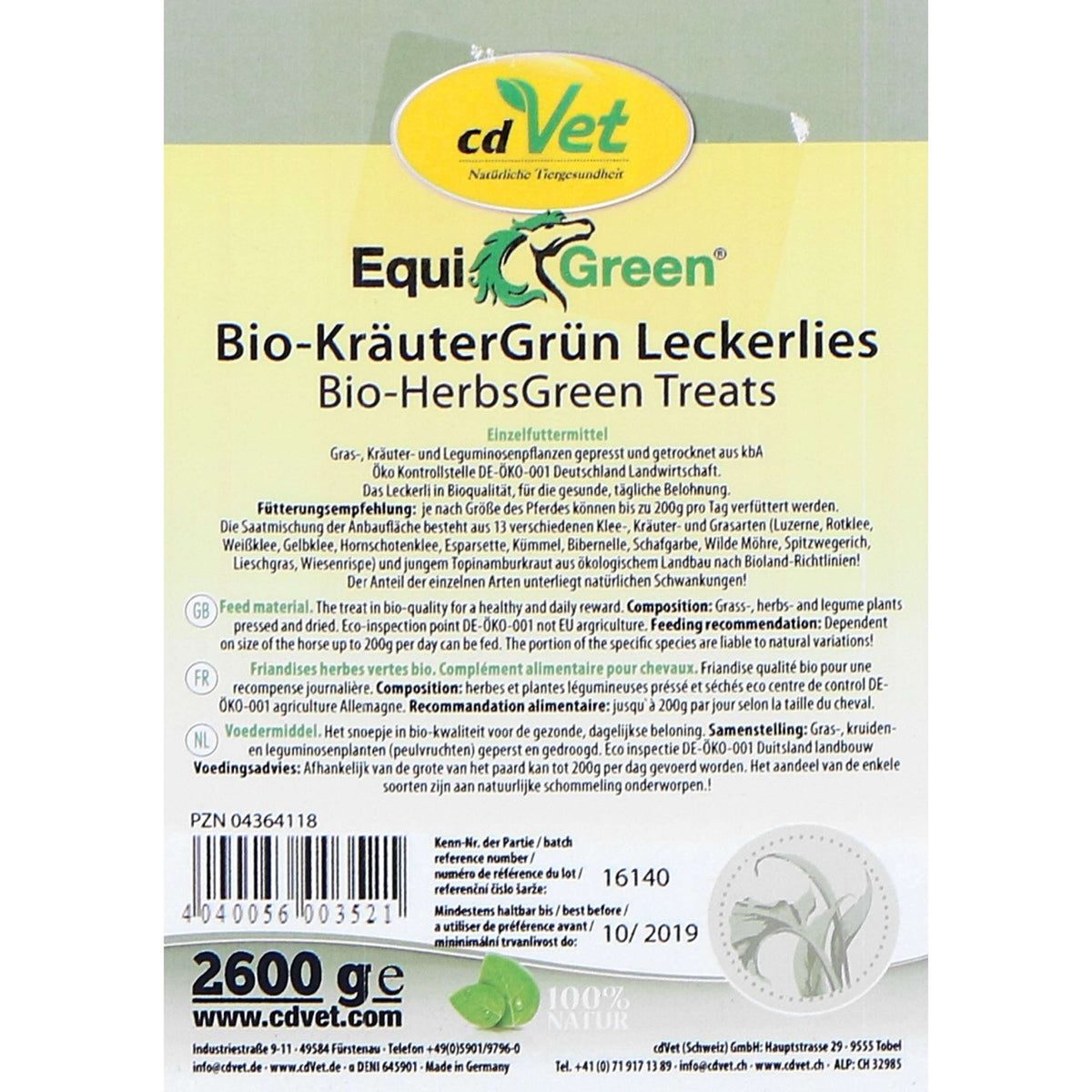 cdVet EquiGreen Bonbons verts aux épices biologiques