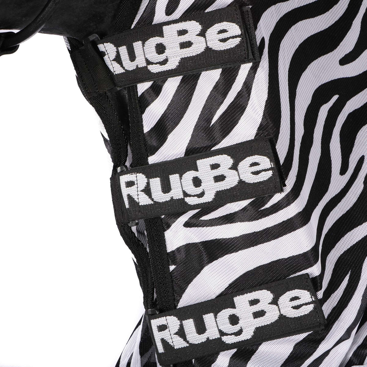 RugBe by Covalliero Couverture Anti-Mouches avec Couvre-cou Zèbre Zebra
