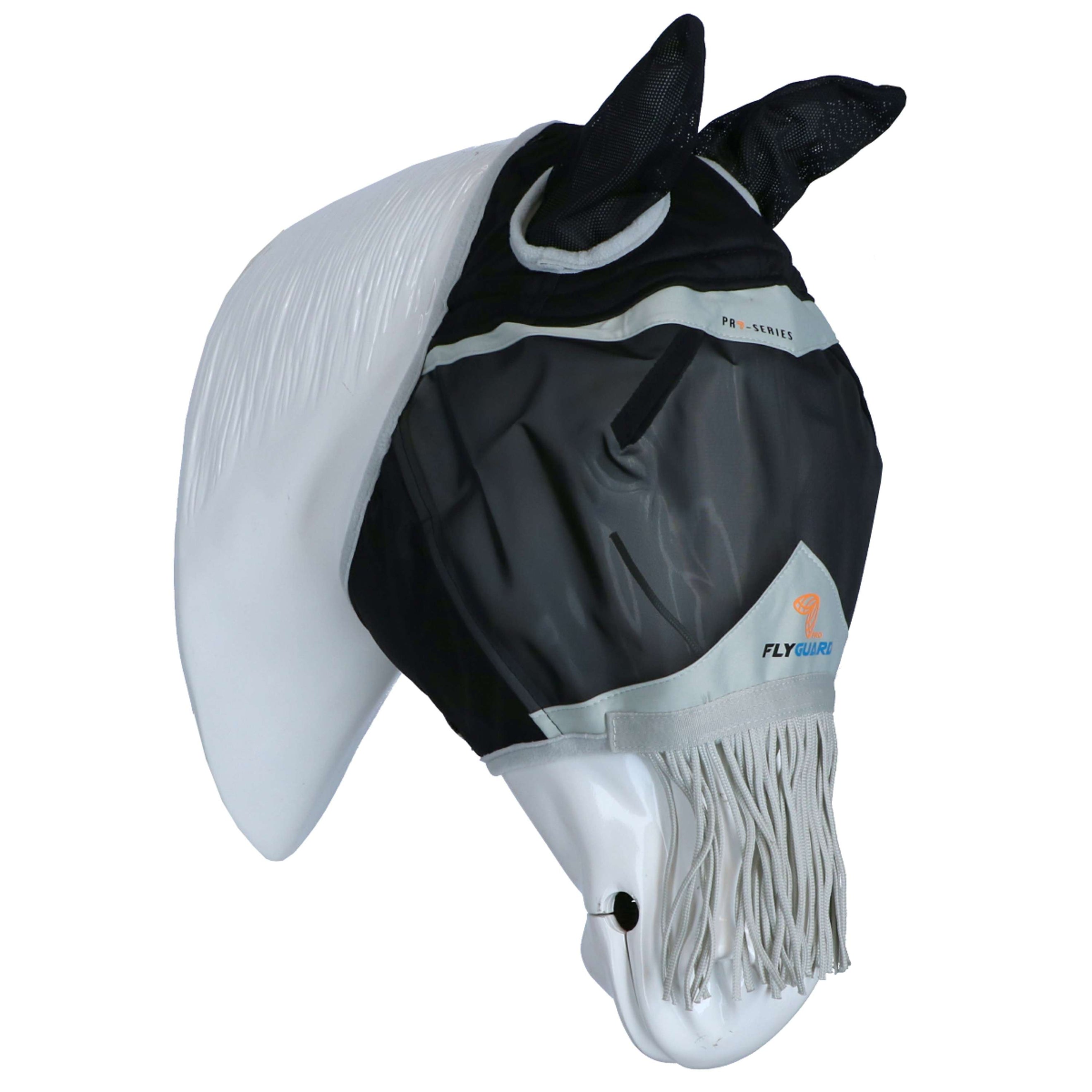 Shires Masque Anti-Mouchesavec Oreilles et Nez Franges Noir