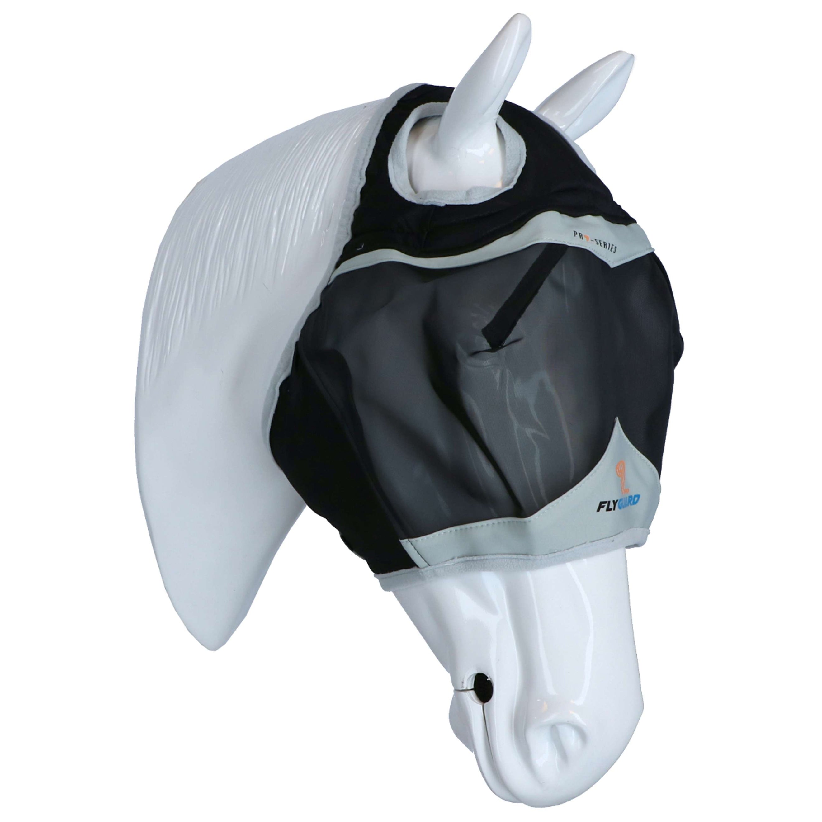 Shires Masque Anti-Mouches Filet Fin avec Découpe D'oreille Noir