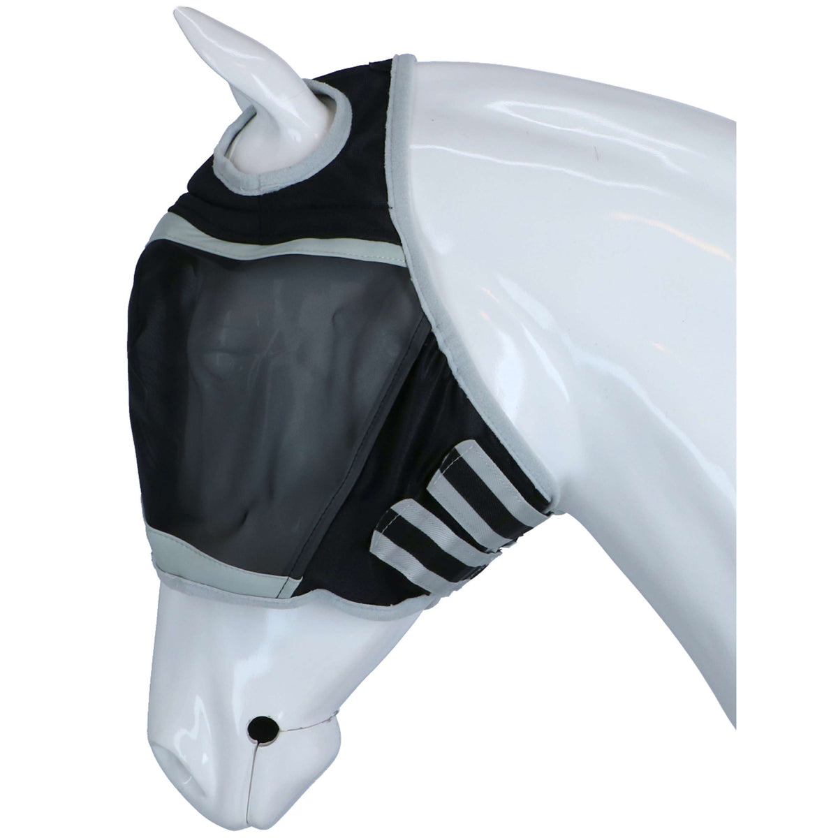 Shires Masque Anti-Mouches Filet Fin avec Découpe D'oreille Noir