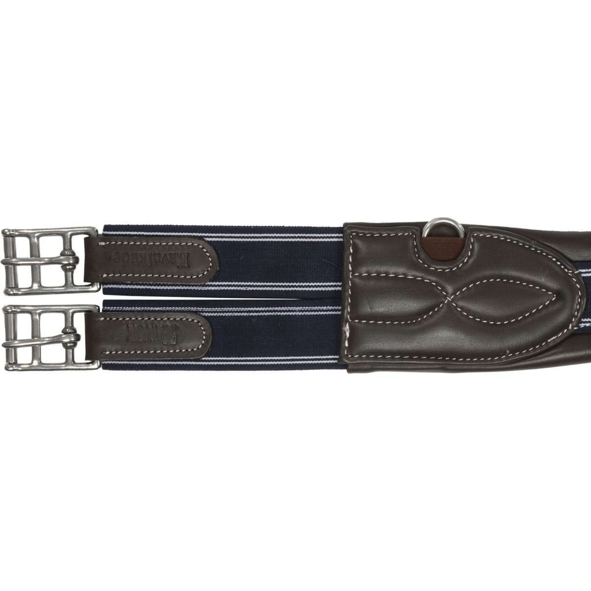 Kavalkade Sangle Dekor Cuir Doux Marron/Bleu Marine