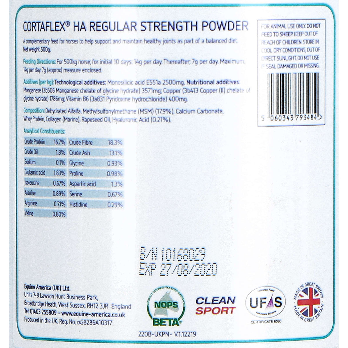 Cortaflex HA Regular Powder