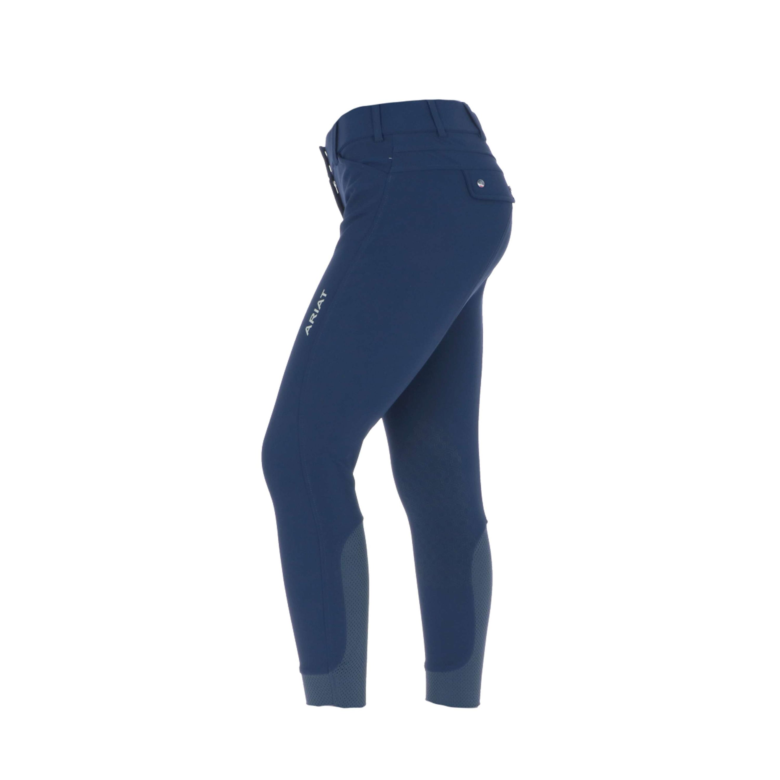 Ariat Pantalon d'Équitation Tri Factor Femme Poignée Genou Patch Marin Ariat Pantalon d'Équitation Tri Factor Femme Poignée Genou Patch Marin