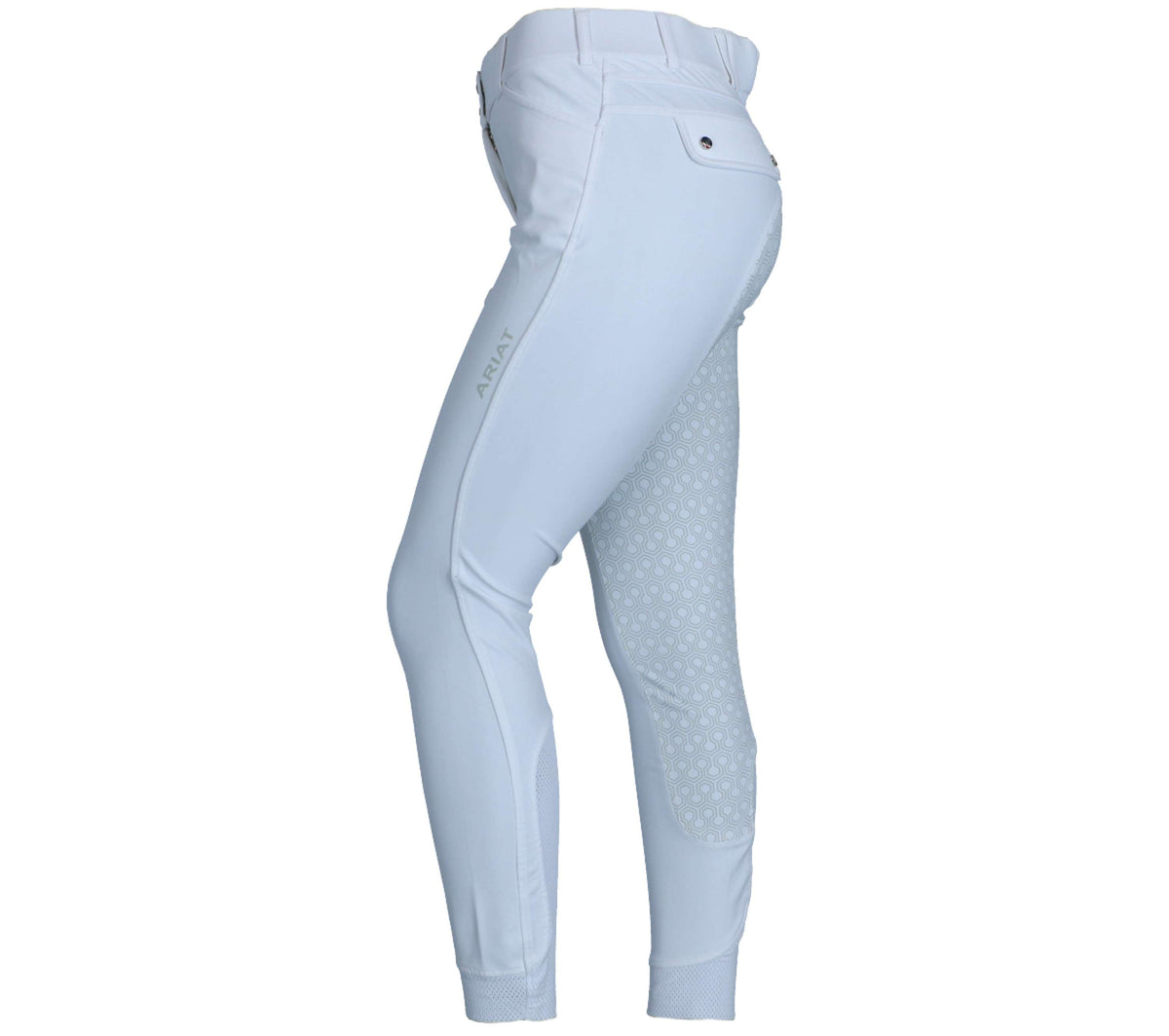 Ariat Pantalon d'Équitation Tri Factor Femme Poignée Siège Compléte Blanc