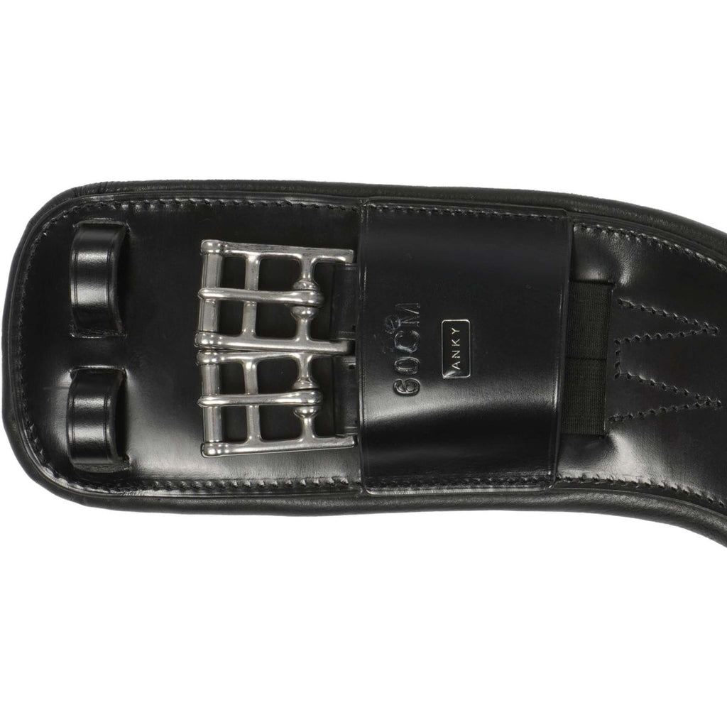 ANKY Sangle Cuir Dressage Anatomique 2 Côtés Élastique Noir