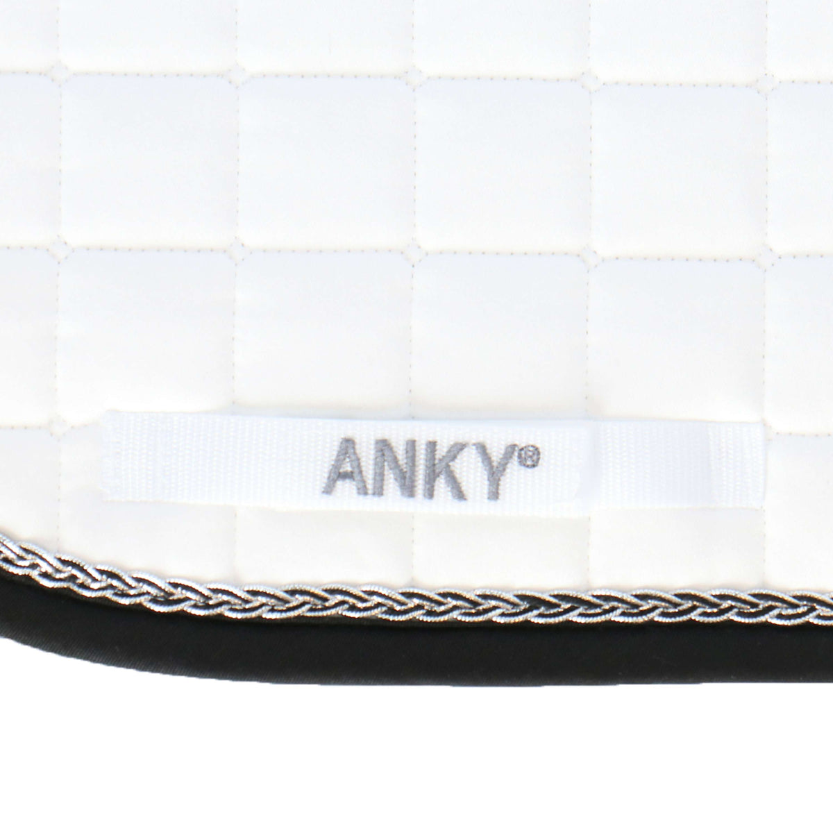 ANKY Tapis de Selle Braided C-Wear Dressage Blanc/Noir