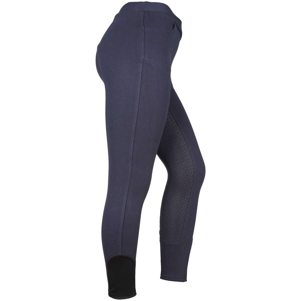 HKM Legging d'Équitation Yvi Silicones Fond Peau Bleu foncé