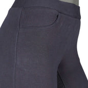 HKM Legging d'Équitation Yvi Silicones Fond Peau Bleu foncé