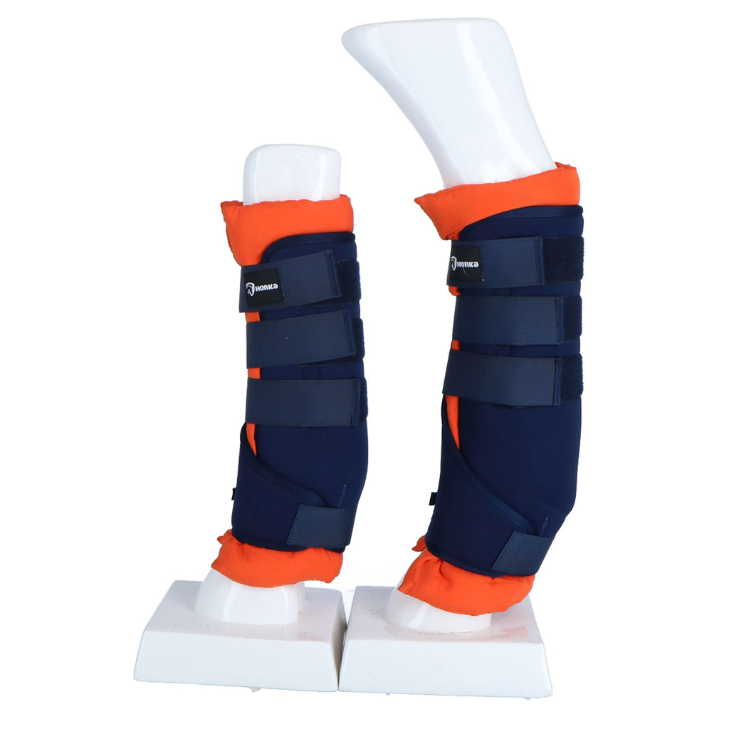 HORKA Guêtres de Transport/Écurie Bleu/Orange