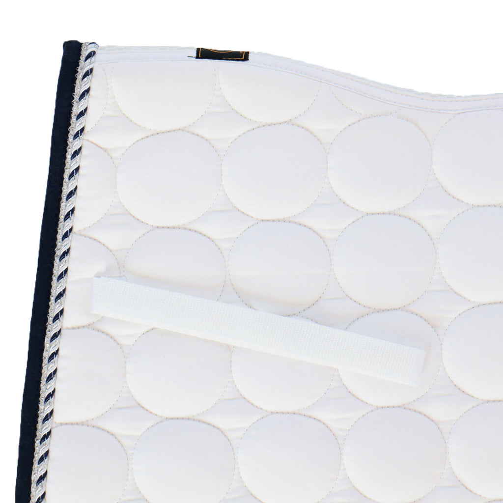 BR Tapis de Selle Galway C-Wear Dressage Blanc/Marin