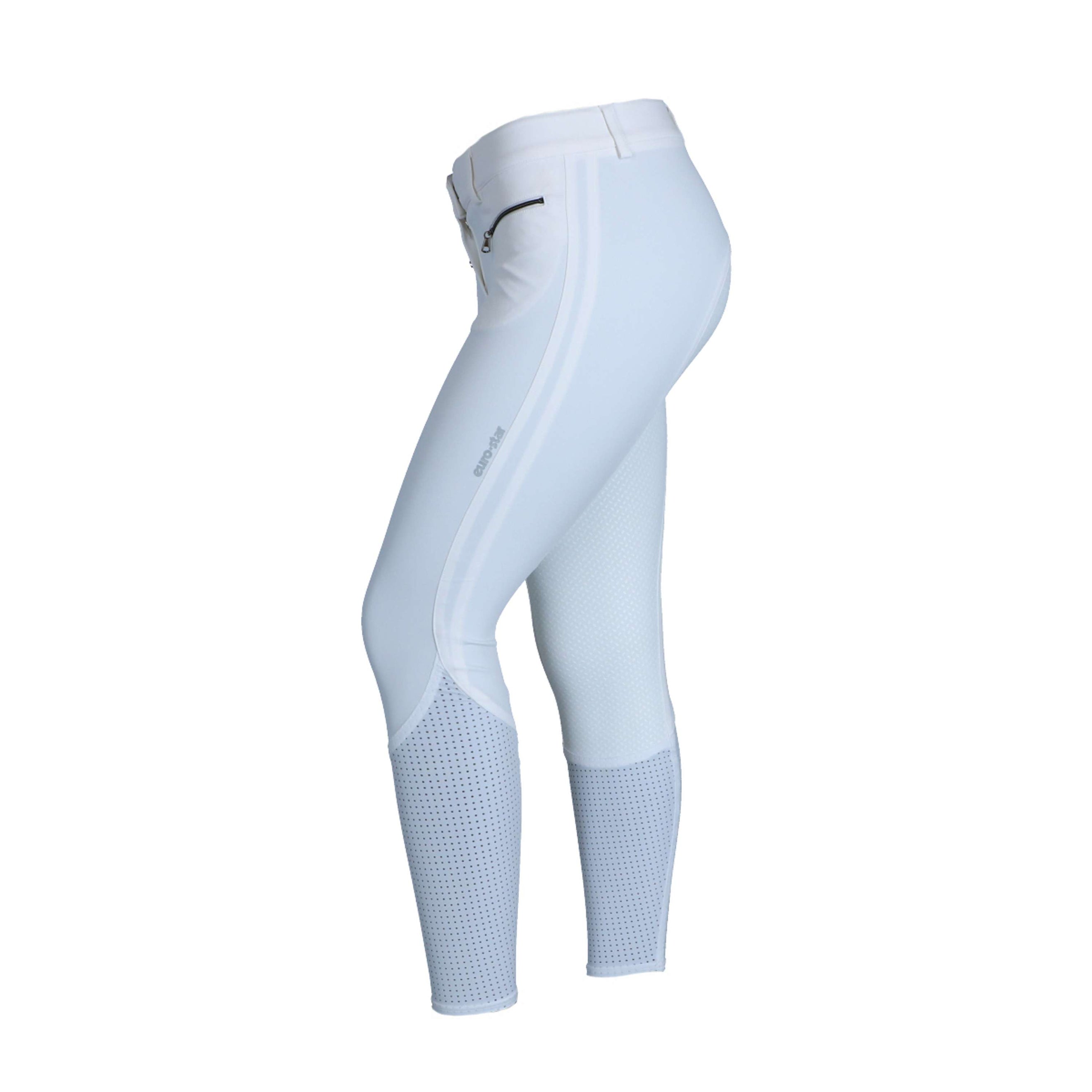 Euro-Star Pantalon d'Équitation Airflow Full Grip Blanc