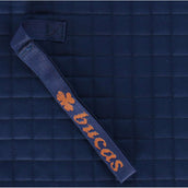 Bucas Therapy Tapis de Selle Dressage Bleu Marine/Orange