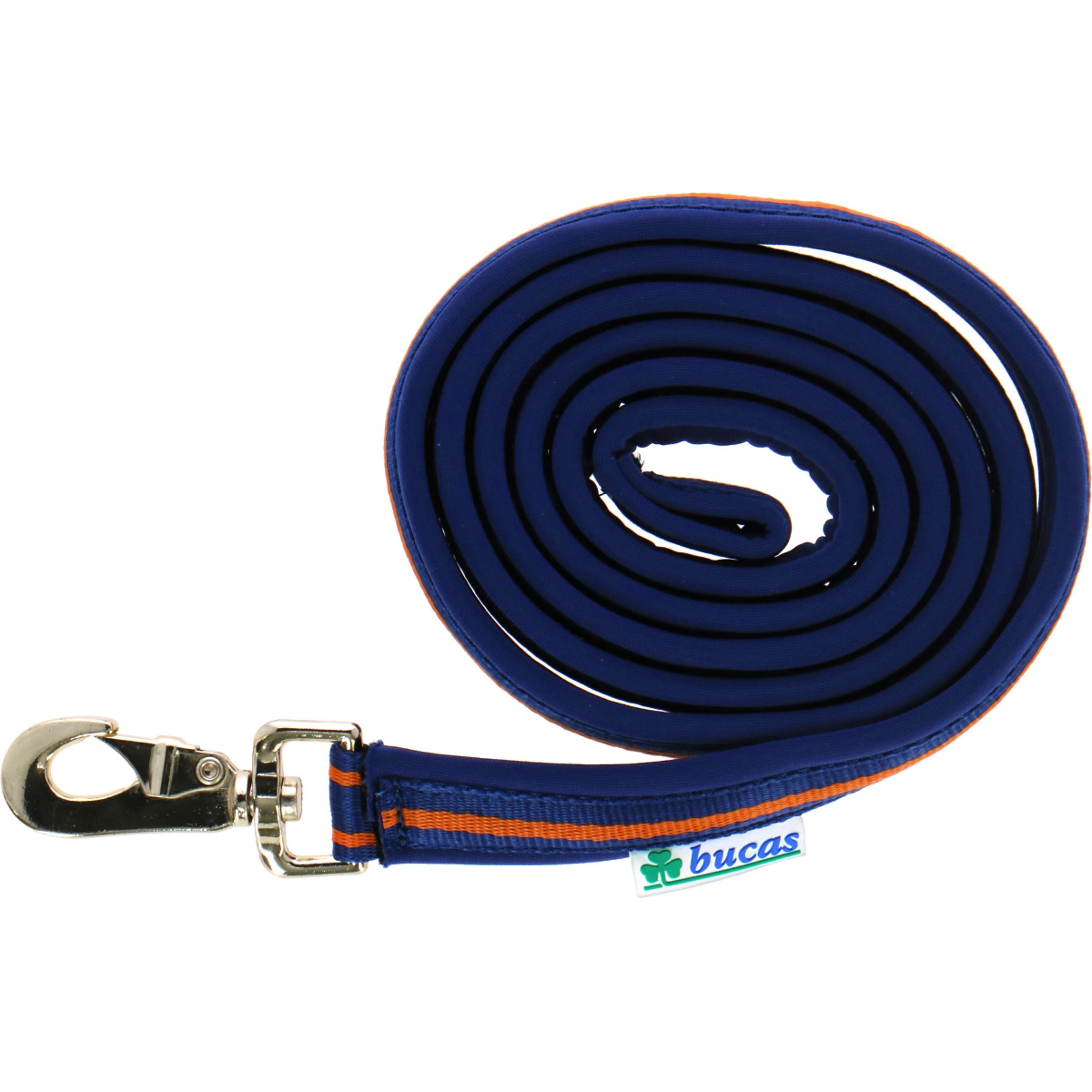 Bucas Lead Rein Dublin Padded Bleu Marine/Orange