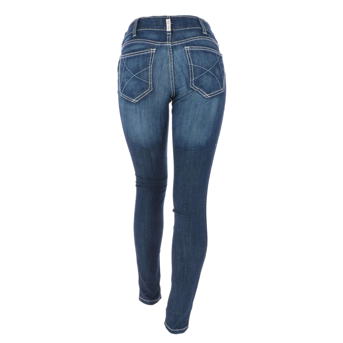 Ariat Western Denim R.E.A.L. Med Rise Skinny Ella Woman's Céleste