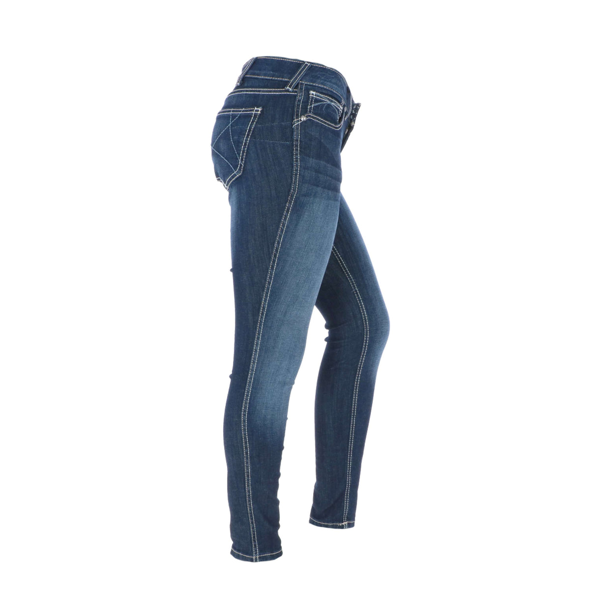 Ariat Western Denim R.E.A.L. Med Rise Skinny Ella Woman's Céleste